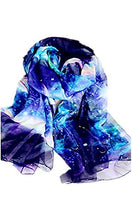 JOYJULY Starry Sky Galaxy Star Space Printing Chiffon Long Wrap Scarves with Gift Box