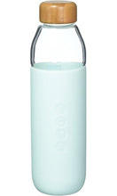 17 oz. BPA-free Wide Mouth Glass Water Bottle with Silicone Sleeve, Mint Green