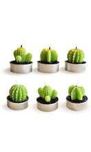 E-dance 6 Pcs Decorative Cactus Candles Mini Cute Tealight Candles for Home Decor Gift Birthday Party
