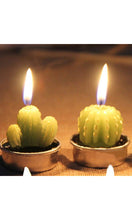 E-dance 6 Pcs Decorative Cactus Candles Mini Cute Tealight Candles for Home Decor Gift Birthday Party