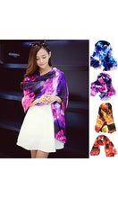 JOYJULY Starry Sky Galaxy Star Space Printing Chiffon Long Wrap Scarves with Gift Box