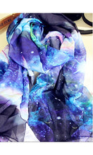 JOYJULY Starry Sky Galaxy Star Space Printing Chiffon Long Wrap Scarves with Gift Box